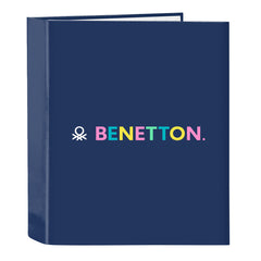 Raccoglitore ad anelli Benetton Cool Blu Marino A4 27 x 33 x 6 cm