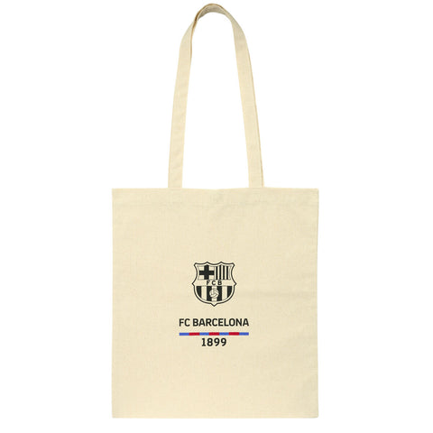 Borsa F.C. Barcelona Beige Cotone