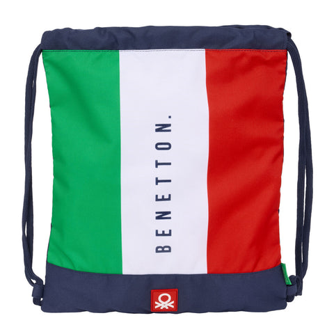 Zainetto con Cordini Benetton Flag Blu Marino 35 x 40 x 1 cm