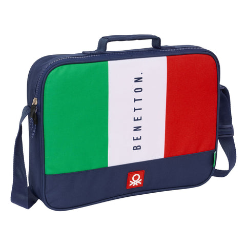 Borsa per la scuola Benetton Flag Blu Marino 38 x 28 x 6 cm