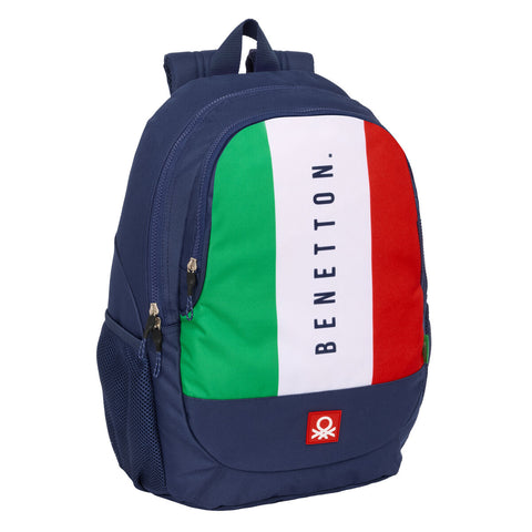 Zaino Scuola Benetton Flag Blu Marino 32 x 44 x 16 cm