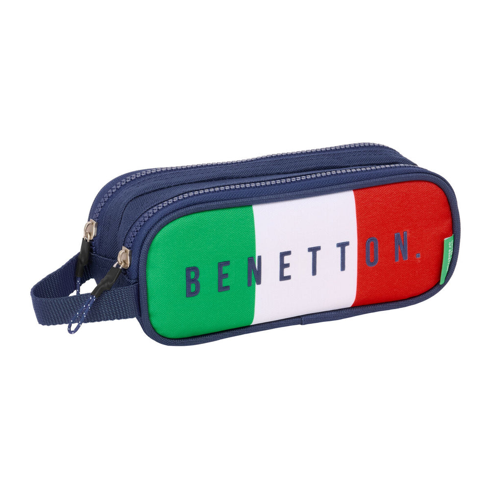 Portaoggetti Doppio Benetton Flag Blu Marino 21 x 8 x 6 cm