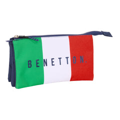 Portaoggetti Triplo Benetton Flag Blu Marino 22 x 12 x 3 cm