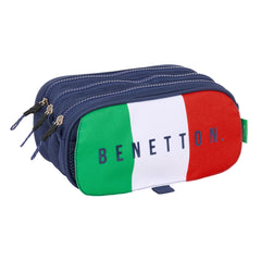 Portaoggetti Triplo Benetton Flag Blu Marino 21,5 x 10 x 8 cm