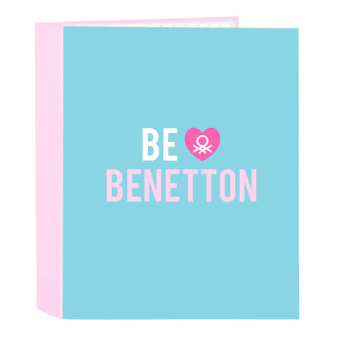 Ring binder Benetton Unique Pink Turquoise A4 27 x 33 x 6 cm