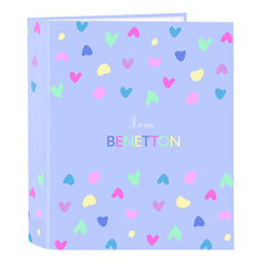 Carpeta de anillas Benetton Lila Lila A4 27 x 33 x 6 cm