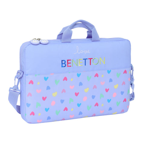 Valigetta per Portatile Benetton Lila 40 x 27 x 4 cm