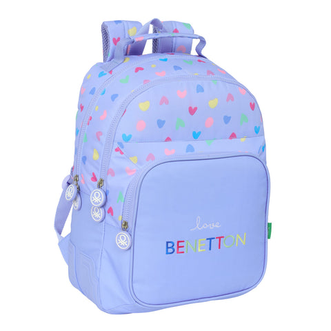 Mochila Escolar Benetton Lila Lila 32 x 42 x 15 cm