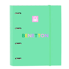 Ring binder Benetton Mint Green 27 x 32 x 3.5 cm