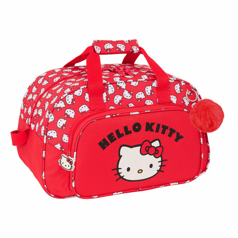 Borsa da Palestra Hello Kitty Iconic Bianco Rosso 40 x 24 x 23 cm