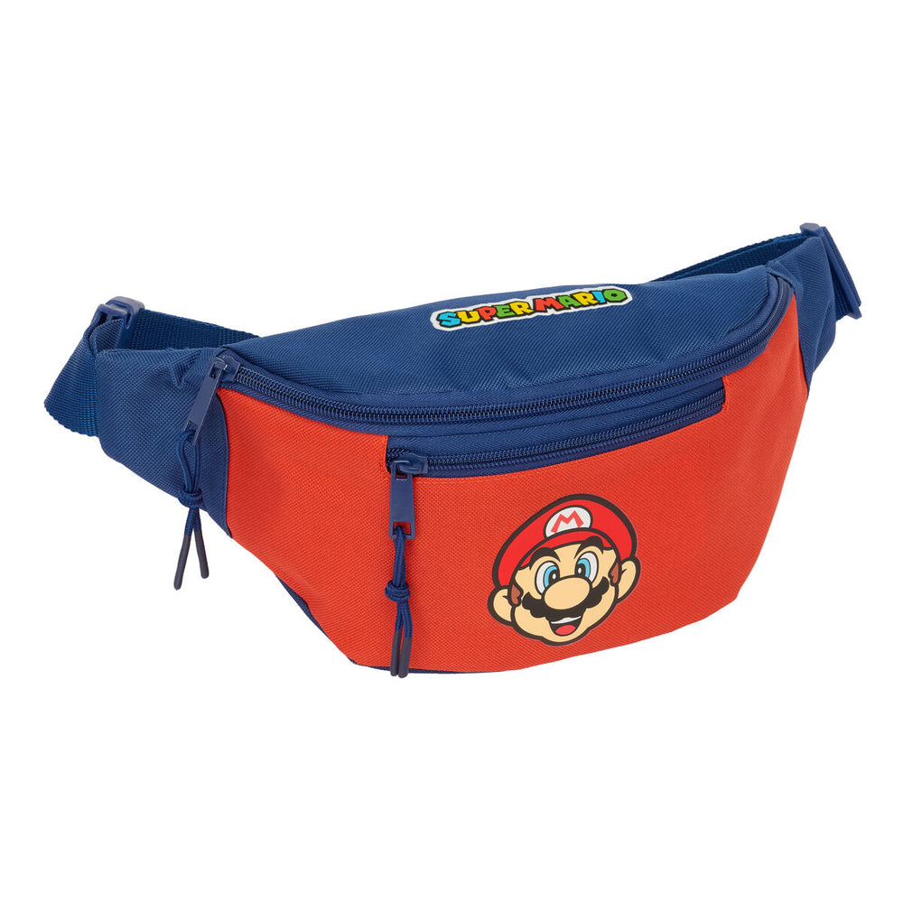Marsupio Super Mario Mamma mia Rosso Blu Marino 23 x 12 x 9 cm