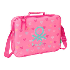 Zaino Scuola Benetton Heart Rosa 38 x 28 x 6 cm