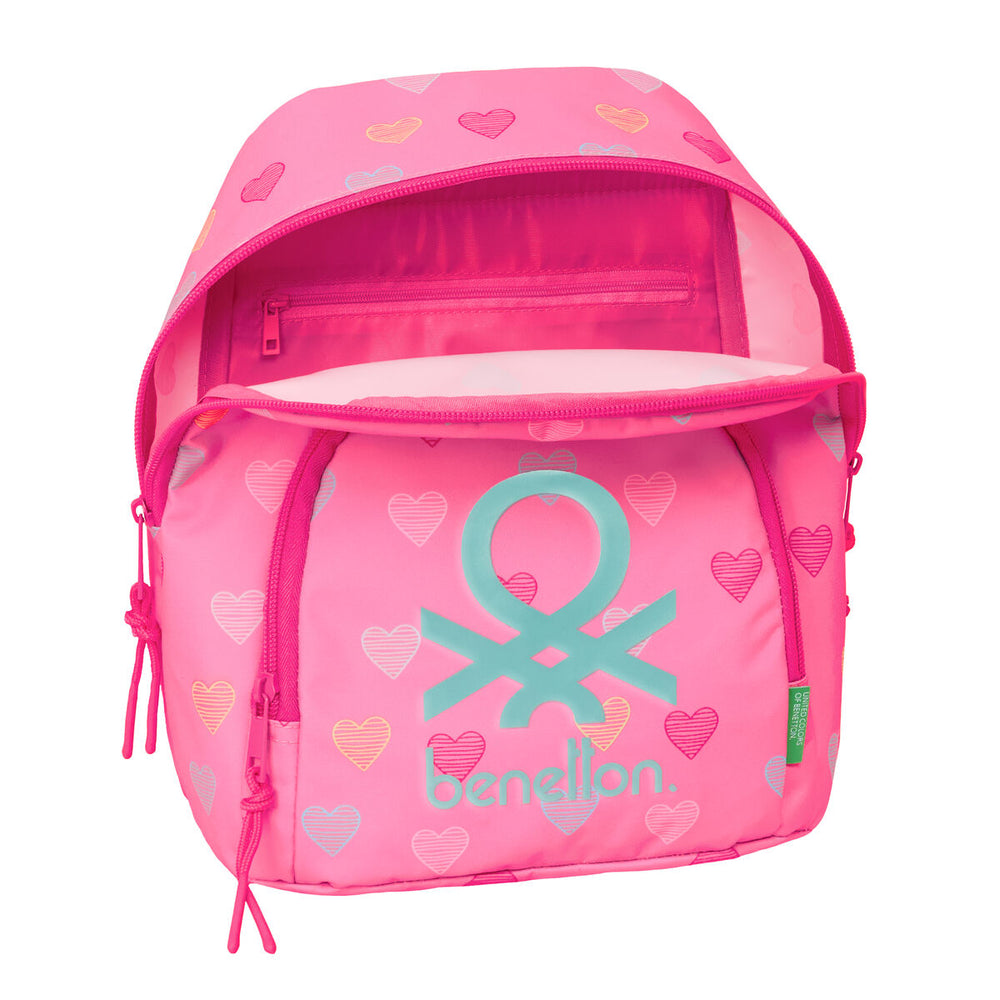 Zaino Benetton Heart Rosa 25 x 30 x 13 cm