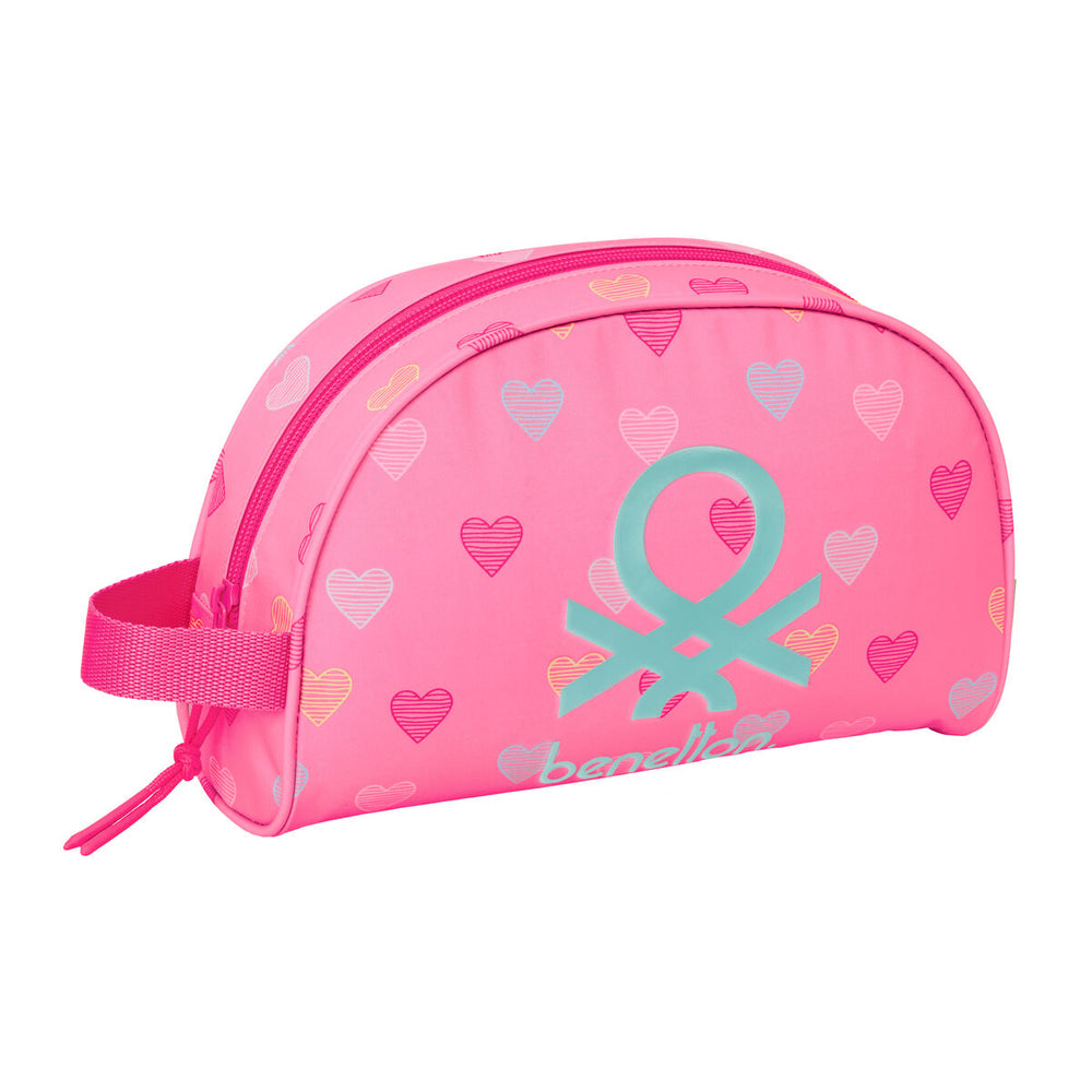 Necessaire da Viaggio Benetton Heart Rosa 28 x 18 x 10 cm