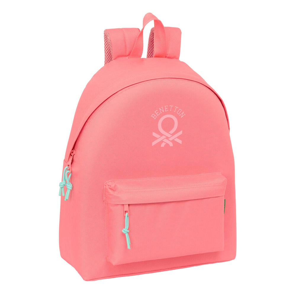 Zaino Scuola Benetton Coral Corallo 33 x 42 x 15 cm