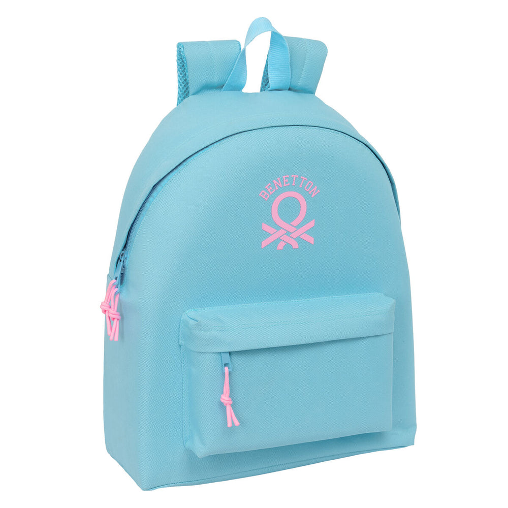 Zaino Scuola Benetton Celeste Celeste 33 x 42 x 15 cm