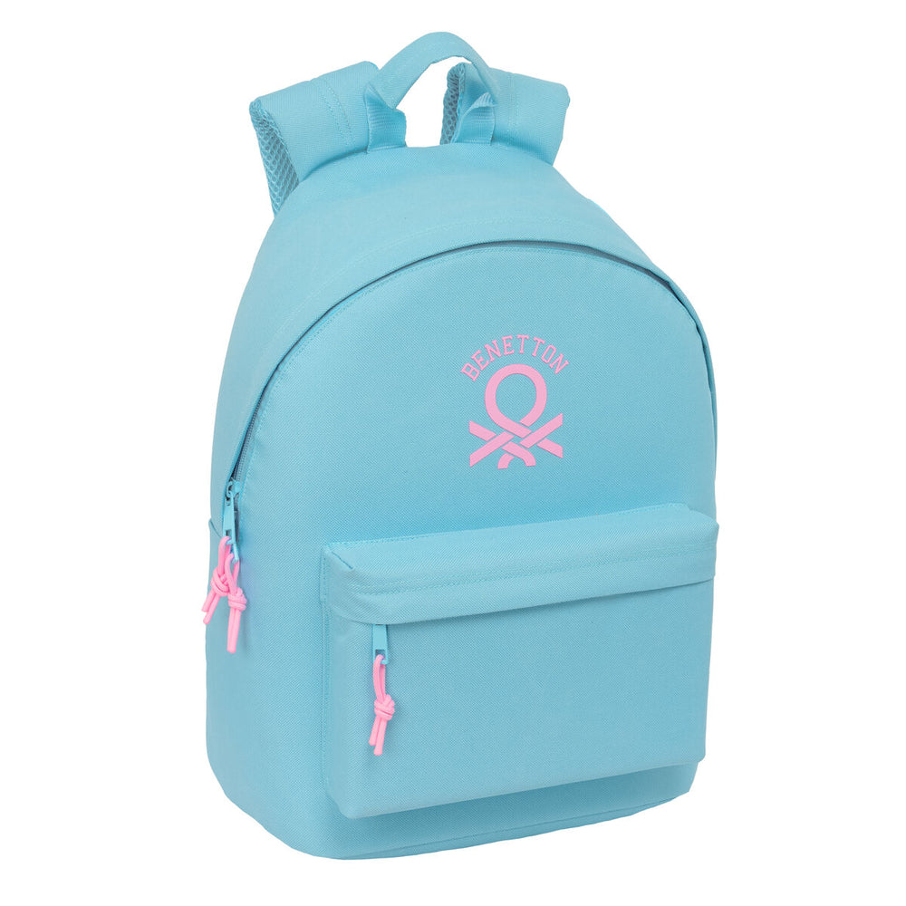 Zaino Scuola Benetton benetton basics Celeste 31 x 41 x 16 cm