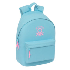 Zaino Scuola Benetton benetton basics Celeste 31 x 41 x 16 cm