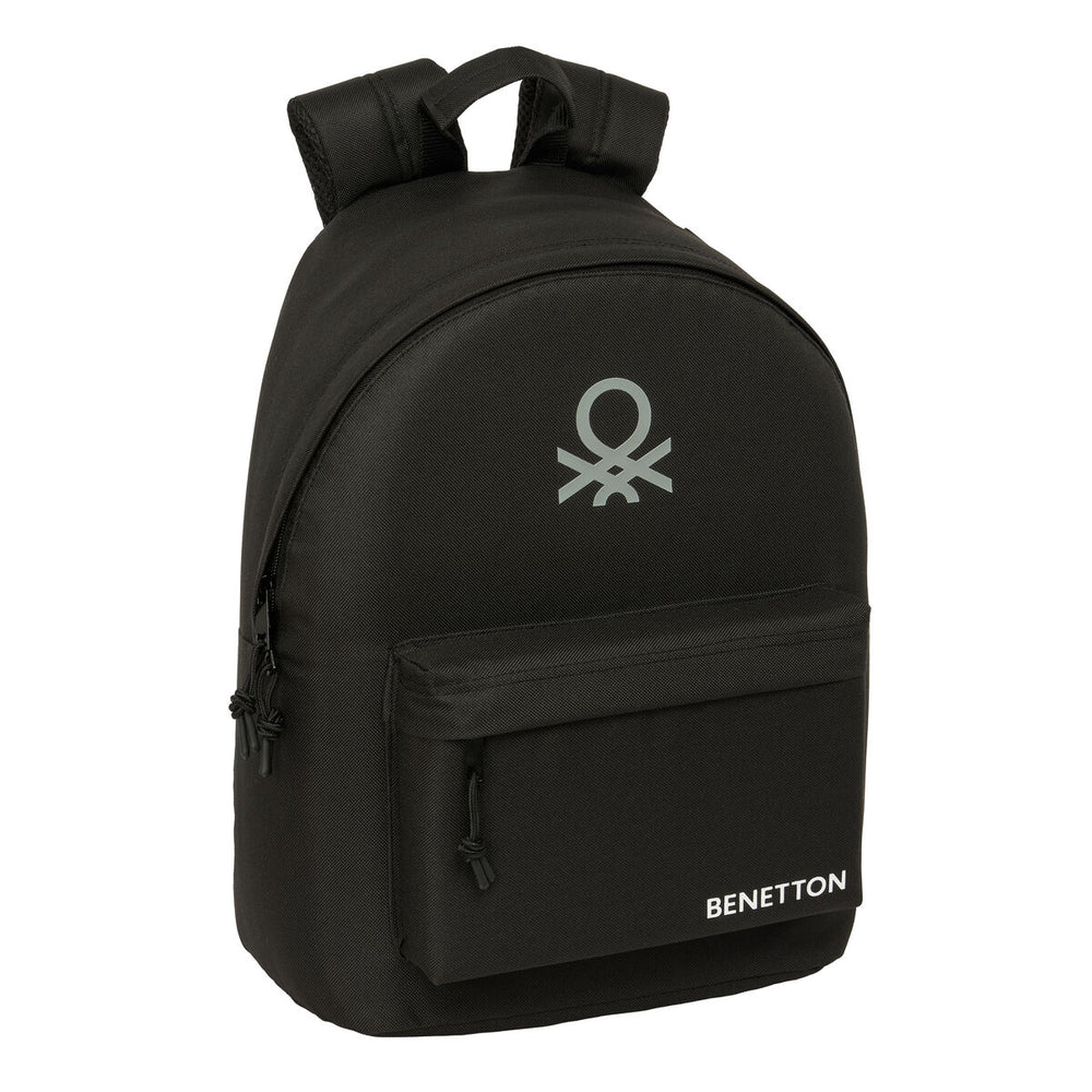 Zaino Scuola Benetton benetton basics Nero 31 x 41 x 16 cm