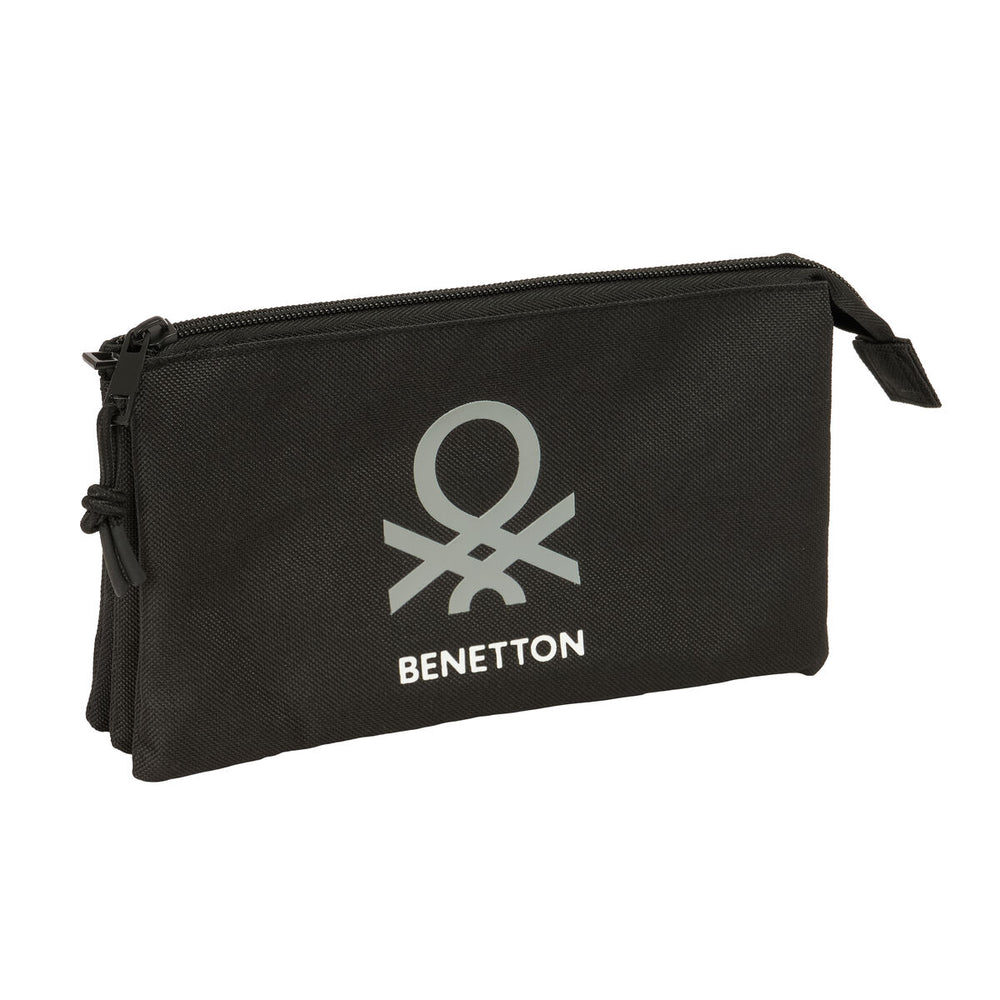 Necessaire Benetton Negro Nero 22 x 12 x 3 cm