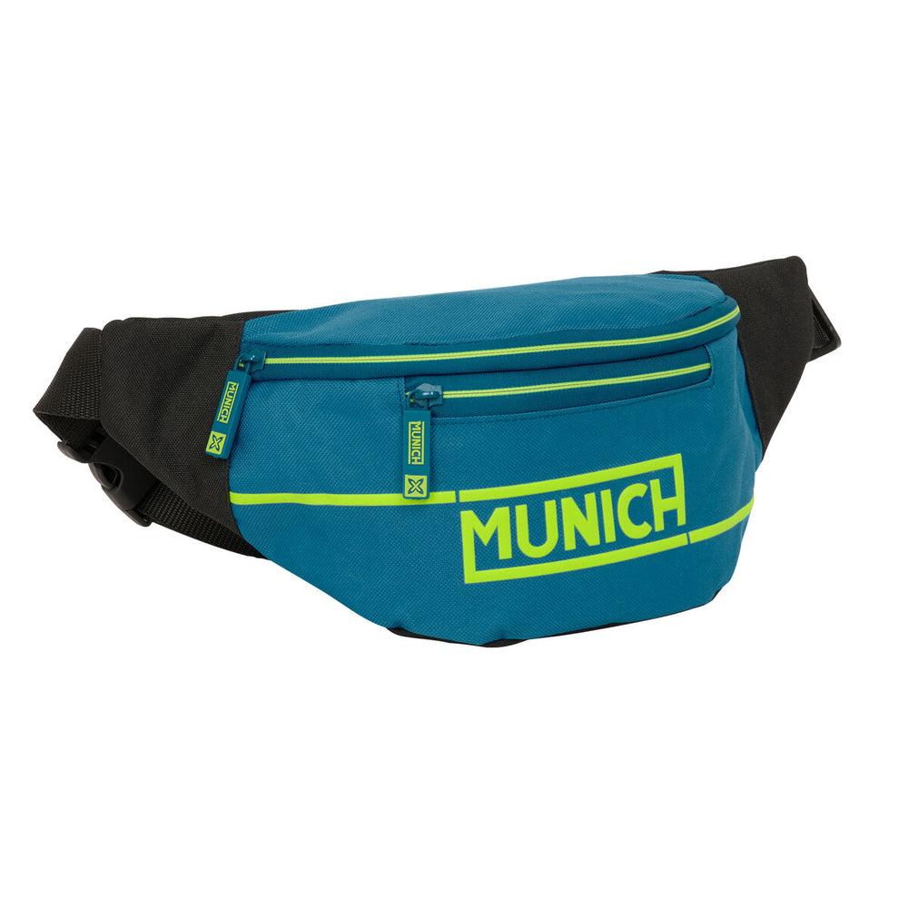 Riñonera Munich Land Negro Verde 23 x 12 x 9 cm