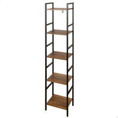 Estantería Max Home Hierro Madera MDF 5 Estantes 30 X 144 X 24 CM