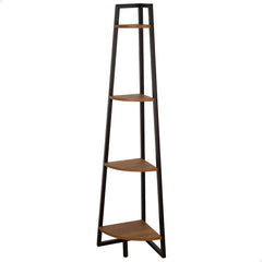 Estantería Max Home Negro Hierro Madera MDF 4 Estantes 30 x 135 x 30 cm
