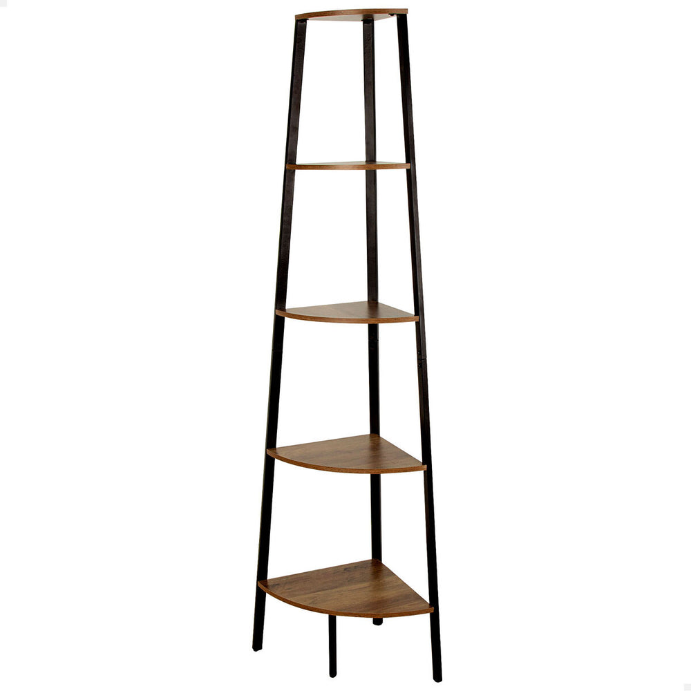 Estantería Max Home Negro Hierro Madera MDF 5 Estantes 35 x 160 x 35 cm