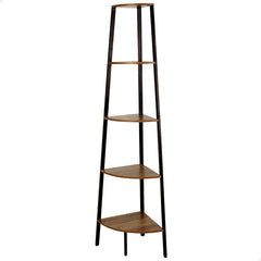 Shelves Max Home Black Iron MDF Wood 5 Shelves 35 x 160 x 35 cm