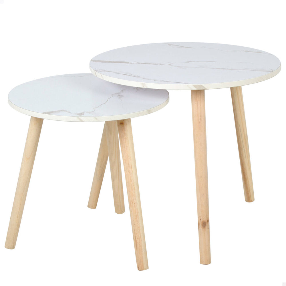 Set di 2 tavoli Max Home Bianco 48 x 45 x 48 cm