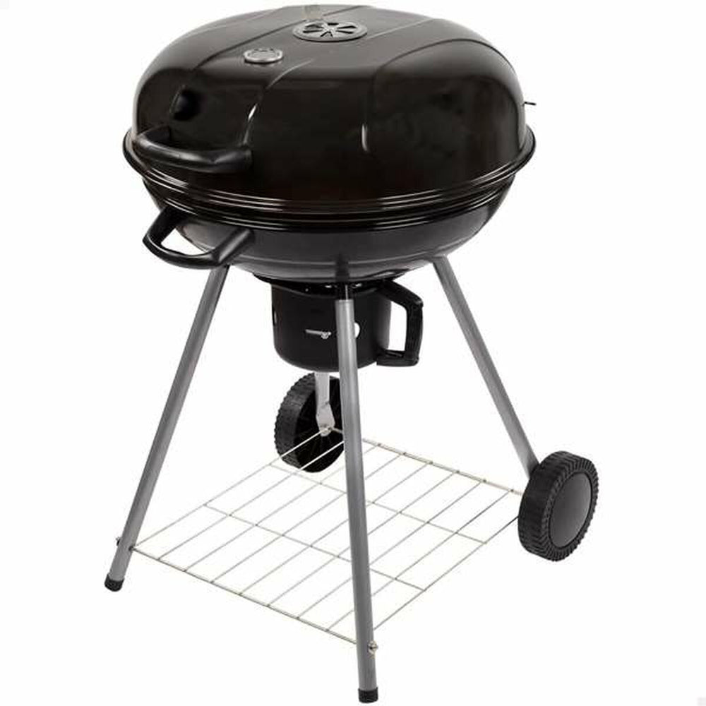 Barbecue a Carboni con Ruote Aktive Textilene 57 x 86 cm Nero