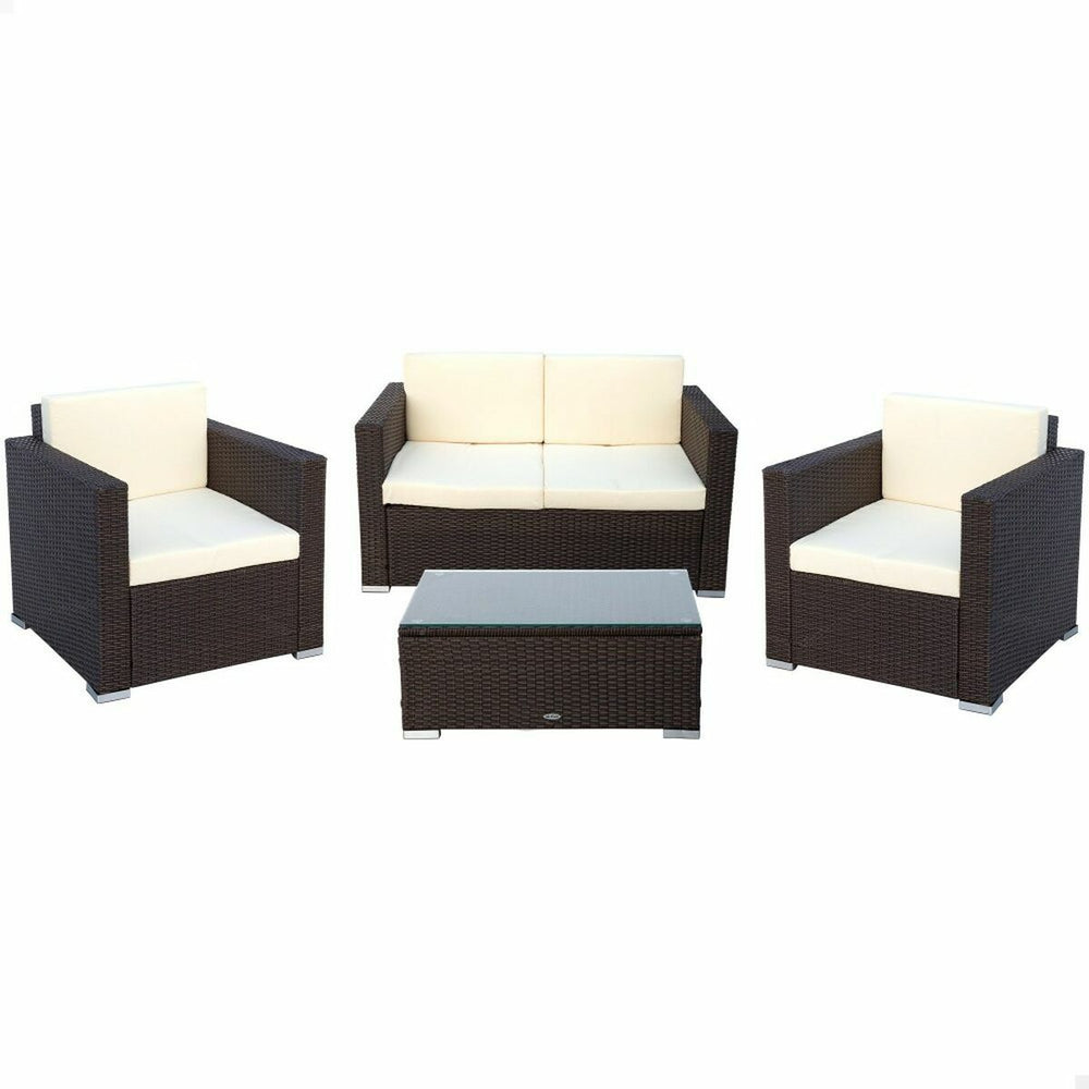 Mobili da giardino Aktive Nero Crema 128 x 72 cm