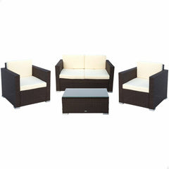 Mobili da giardino Aktive Nero Crema 128 x 72 cm