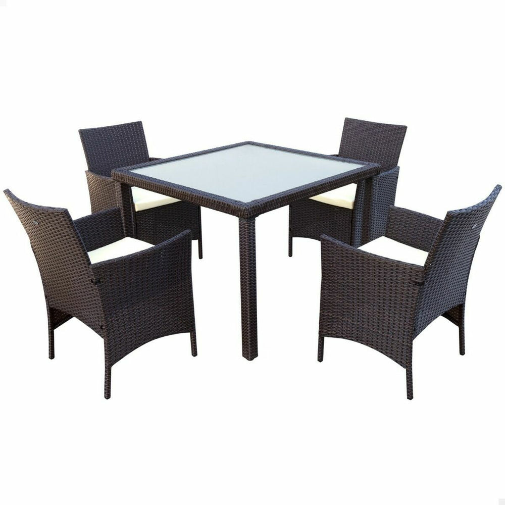 Table set with 4 chairs Aktive 100 x 100 x 75 cm