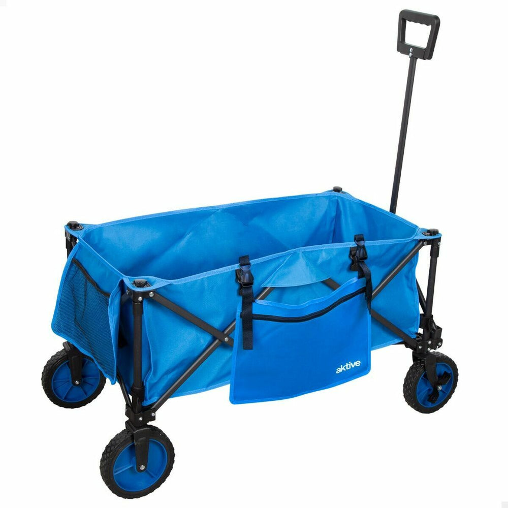 Carrello Multiuso Aktive Azzurro Nero 88 x 47 x 53 cm Pieghevole Spiaggia