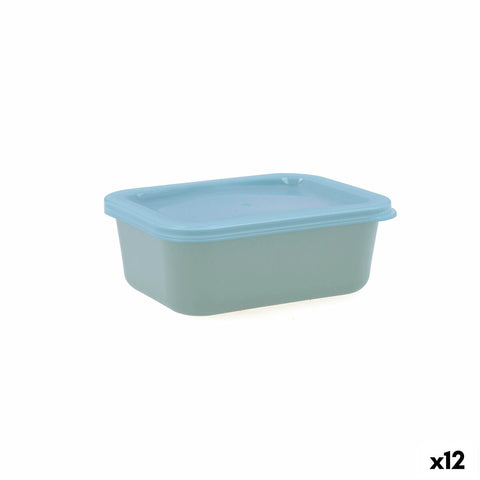 Portapranzo Rettangolare con Coperchio Quid Inspira 380 ml Verde Plastica (12 Unità)