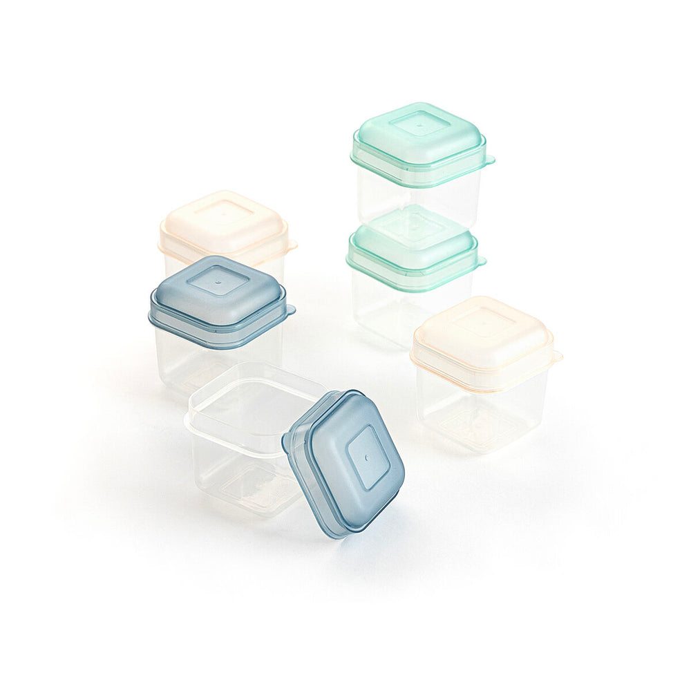 Set of Stackable Hermetically-sealed Kitchen Containers Quid Minimal 5 x 5 x 6 cm 6 Pieces