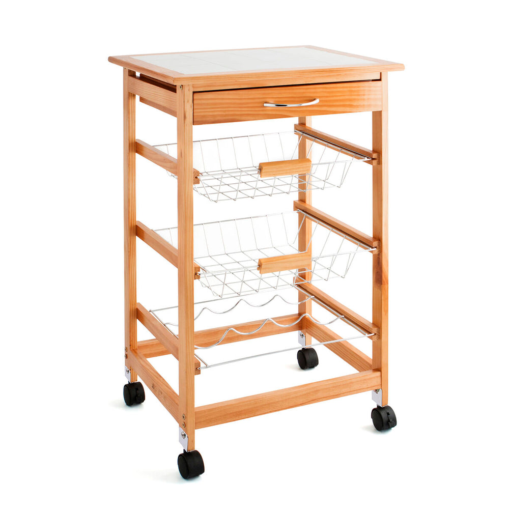 Carrello Multiuso Quid Garbo Marrone Legno 47 x 37 x 76 cm