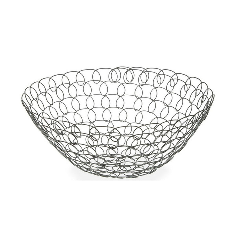 Portafrutta Versa Grigio Metallo Acciaio 28 x 12 x 28 cm 1 L