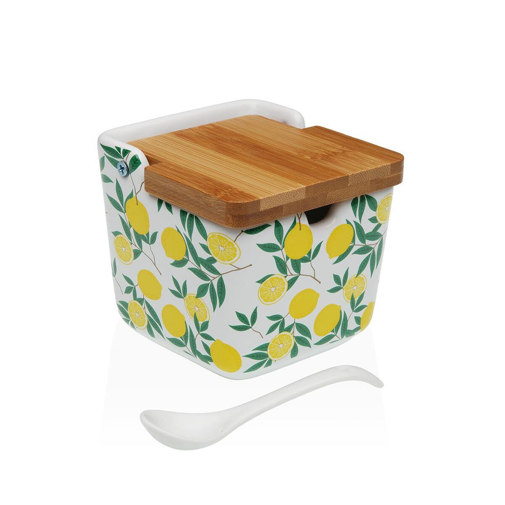 Portazucchero Versa Ceramica 8,8 x 8,5 x 8,8 cm Limone