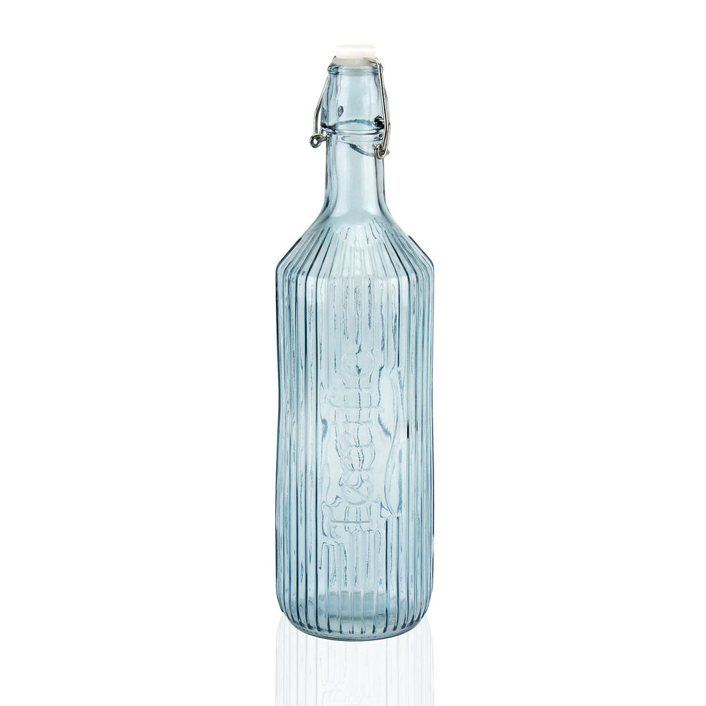 Bottiglia d'acqua Versa Azzurro Vetro Alluminio 1 L 8,1 x 31,5 x 8,1 cm