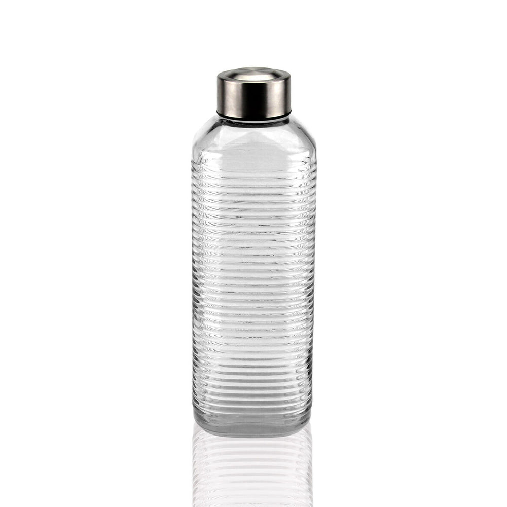 Bottiglia d'acqua Versa Trasparente Vetro Alluminio 1 L 8,3 x 23,5 x 8,3 cm