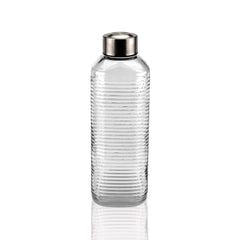 Bottiglia d'acqua Versa Trasparente Vetro Alluminio 1 L 8,3 x 23,5 x 8,3 cm
