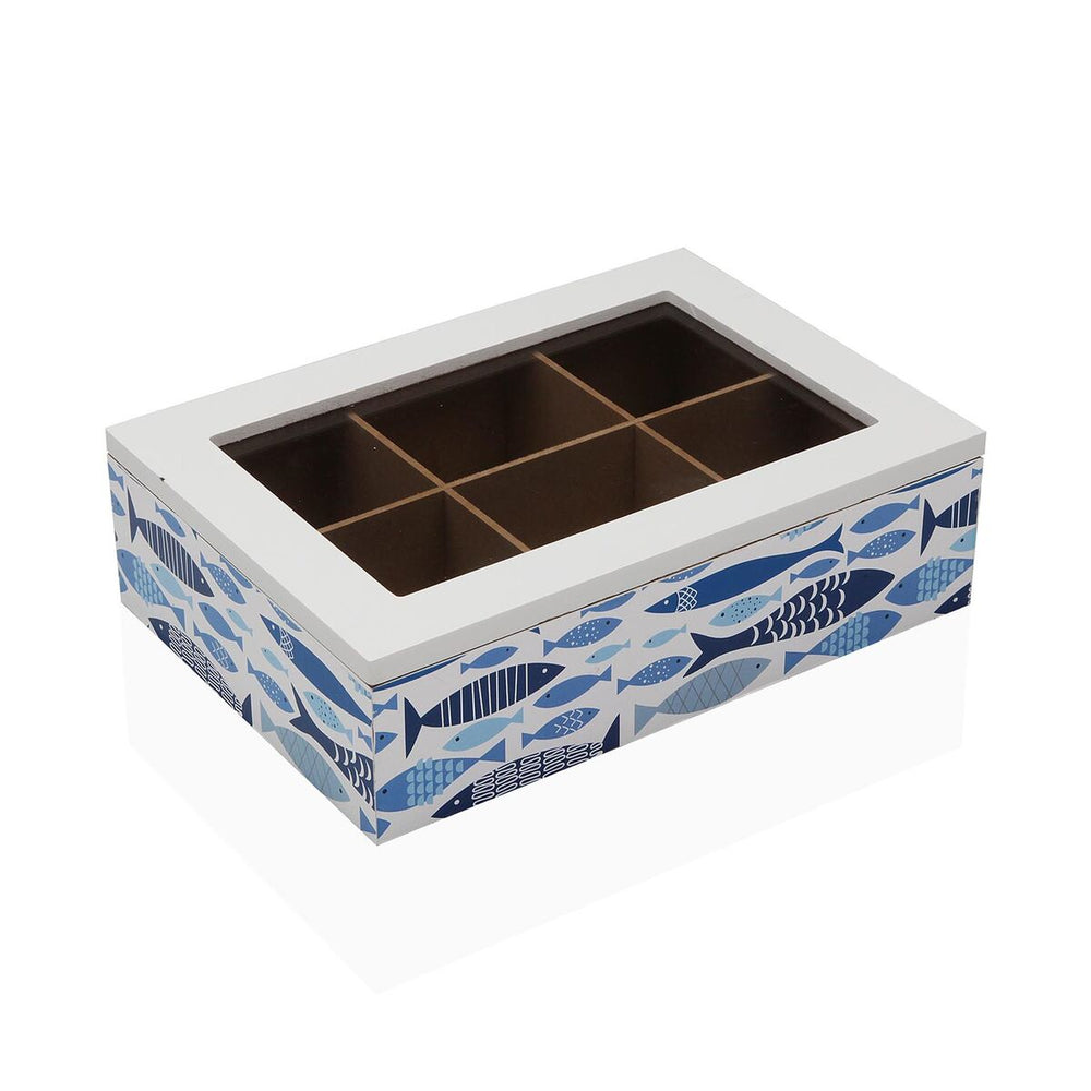 Scatola per Infusioni Versa Aqua 2 Legno 17 x 7 x 24 cm
