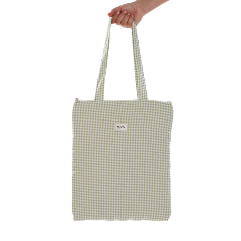 Borsa Donna Versa Vichy Verde 40 x 33 cm