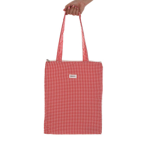 Borsa Donna Versa Vichy Rosso 40 x 33 cm