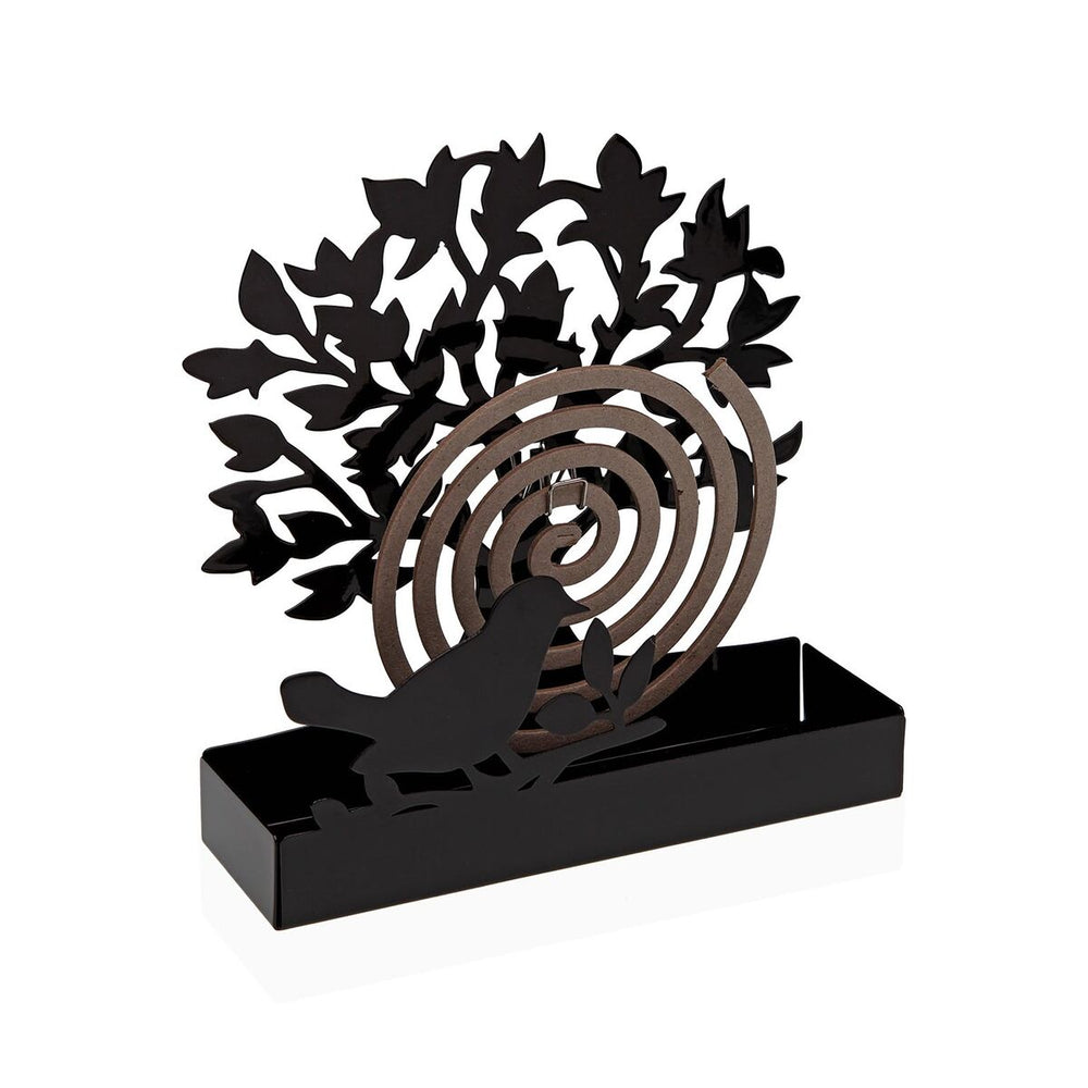 Supporto per spirali antizanzare Versa Nero Metallo 5 x 17 x 17 cm Albero