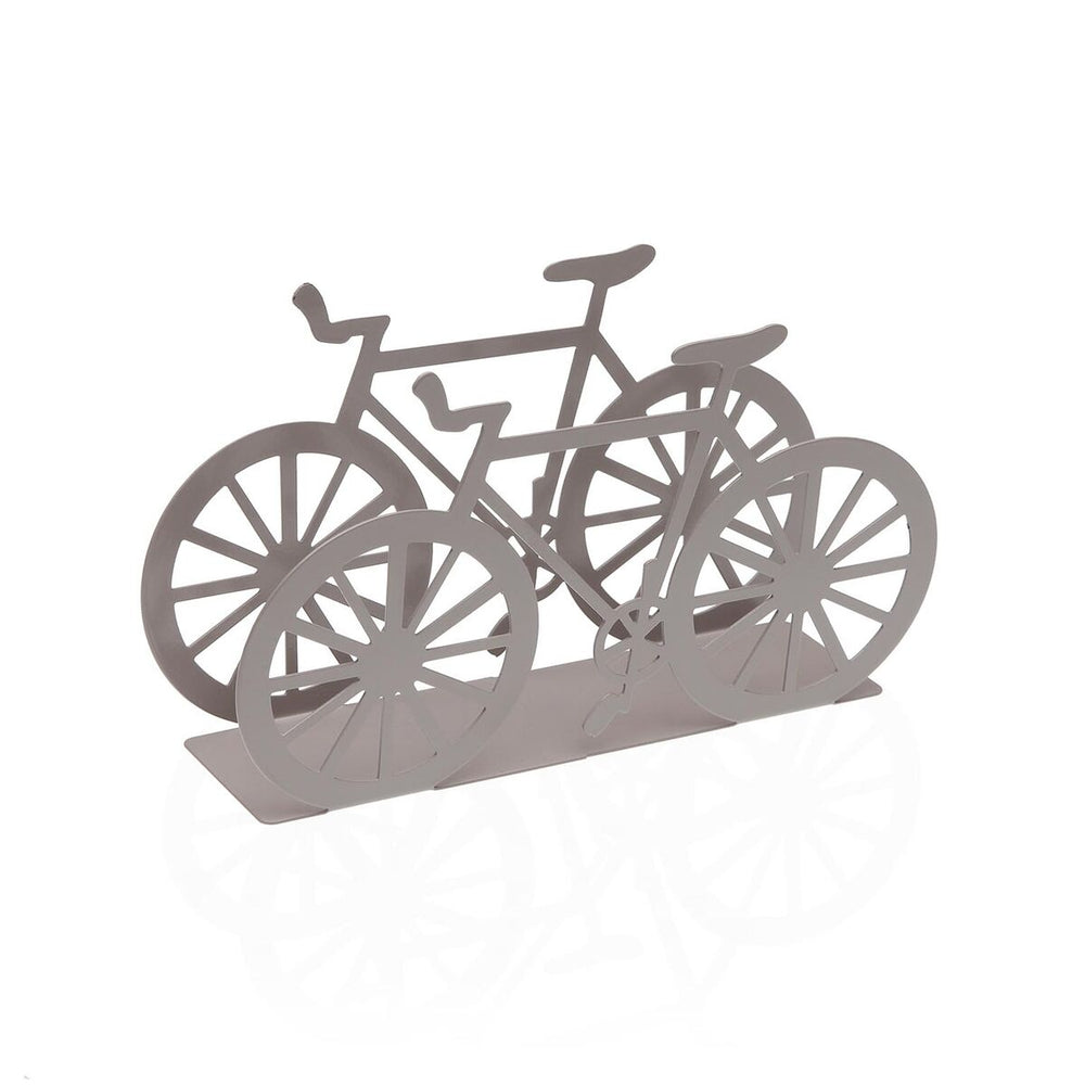 Portatovagliolo Versa Grigio Metallo Acciaio Ferro 4,5 x 9,5 x 16,5 cm Bicicletta