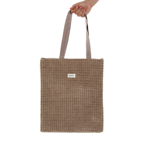 Borsa Donna Versa Corduroy Cachi 40 x 33 cm