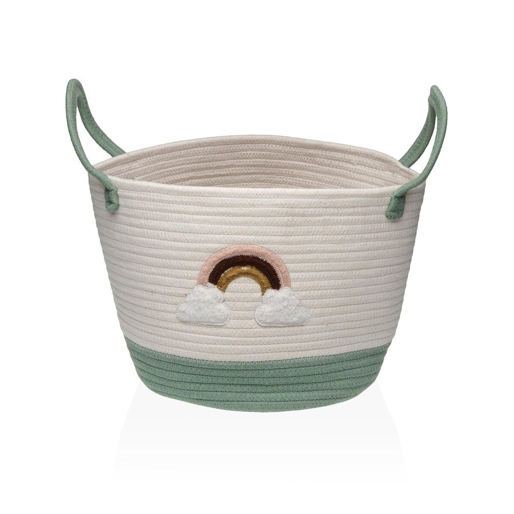 Basket Versa White Green polypropylene Fibre Rainbow